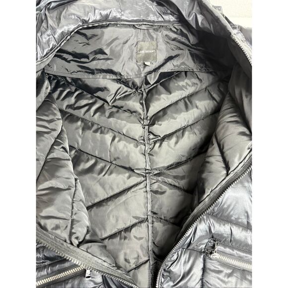 Lane Bryant Black Puffer Packable Coat  Women’s Plus Size 26/28 - Picture 9 of 11